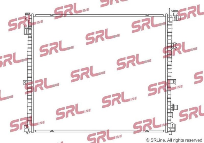 Radiator Bmw X5, X6, X7, motor: 3.0 R6 T, radiator auxiliar; intrare/iesire conectare rapida, 625x545x26, SRLine, Aluminiu/ Plastic brazat,