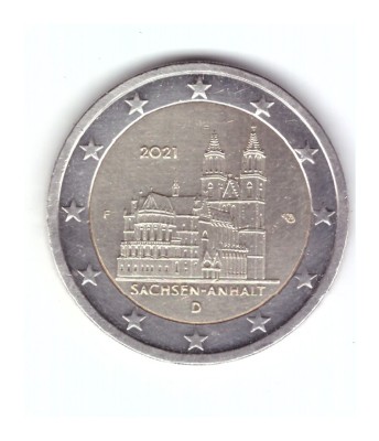 Moneda 2 euro Germania 2021 F Sachsen-Anhalt, stare buna, curata foto