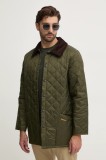 Barbour geaca le Quilt barbati, culoarea verde, de tranzitie, MQU0001