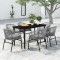 vidaXL Set mobilier de grădină, 7 piese, gri 3099236