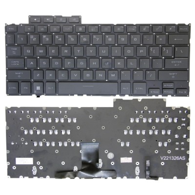 Tastatura Laptop Gaming, Asus, ROG Flow X13 GV302V, GV302VU, GV302X, GV302XA, GV302XI, GV302XV, GV302XU, iluminata, neagra, layout US foto