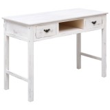 Cumpara ieftin Masă consolă, alb antichizat, 110 x 45 x 76 cm, lemn