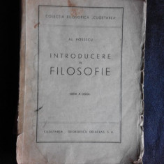 Introducere in Filosofie , Al. Posescu , 1943