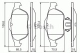 Set placute frana,frana disc RENAULT ESPACE IV (JK0/1) (2002 - 2015) BOSCH 0 986 424 616