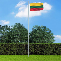 Drapel Lituania si stalp din aluminiu, 6,2 m foto