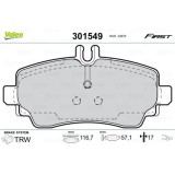 Set placute frana disc Mercedes A-Class Motor A 140, A 160, A 160 CDI, A 160 CDI, A 170 CDI, 57.1x116.7x17mm, parte montare punte fata, OE 1684200020