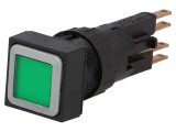 Comutator Apăsare 16mm Verde Bec