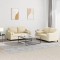 vidaXL Set de canapele cu perne, 2 piese, crem, material textil 3201820