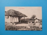 ROMANIA,191? -carte postala necirculata- casa taraneasca-port popular