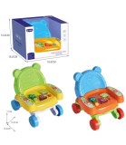 Jucarie Muzicala Educativa pentru Bebesi, Scaun cu Roti, Lumina, Plastic Netoxic, Peste 18 Luni