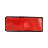 Reflectorizant auto dreptunghiular rosu spate cu adeziv 90x32 mm Breckner