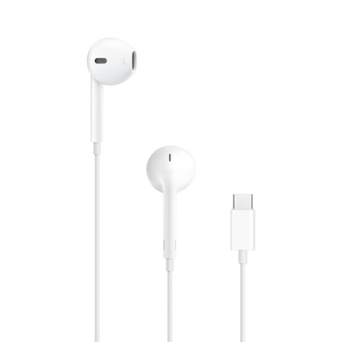 CASTI Apple EarPods, pt. smartphone, cu fir, intraauriculare - butoni, microfon pe fir, conectare prin USB Type-C, alb, &quot;myqy3zm/a&quot; (timbru verde 0.18