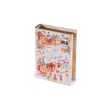 Cutie tip carte decor Craciun Delizie lemn multicolor 13x18x4 cm
