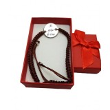 Bratara maro impletita cu banut gravat ai grija de tine