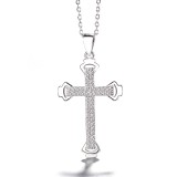 Cumpara ieftin Pandantiv argint 925, JW1303, model cruce, placat cu rodiu, DELIS