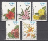 A12 S6 5 - Timbre foarte vechi - Cuba - flori, Flora, Stampilat