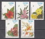 M2 TS6 5 - Timbre foarte vechi - Cuba - flori, Flora, Stampilat