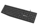 Tastatură NATEC neagră USB A HU layout cu cablu 1,8m slim