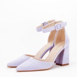 Pantofi mov deschis decupati 8708 04, 36, 40, 41