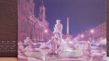 ITALIA - ROMA - PIATA NAVONA, NOAPTEA - NECIRCULATA.