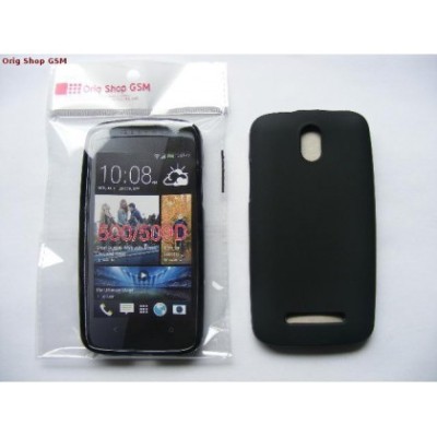 Husa Silicon TPU HTC Desire 500, 509D Negru bulk foto