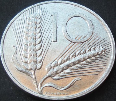 Moneda 10 LIRE - ITALIA, anul 1981 * cod 1785 = A.UNC foto