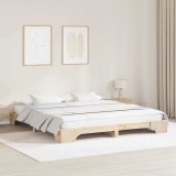 vidaXL Rama de pat 200x200 cm din lemn masiv de pin