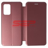 Husa Flip Cover OPPO A54 4G, Protectie Completa, Piele Ecologica, Tip Carte, Inchidere Magnetica, Wine Red