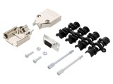 Kit Mufă Mamă D-Sub 9 PIN Lipire pe Cablu, MH CONNECTORS