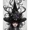 Sticker decorativ, Vrajitoare, Negru, 70 cm, 6343ST
