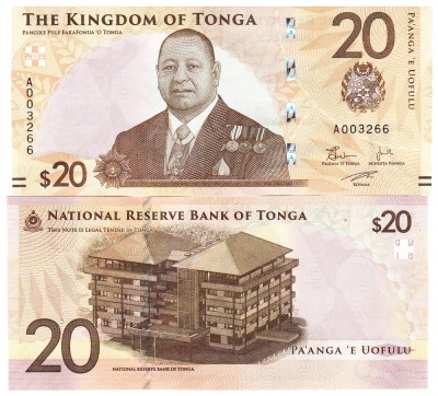 Tonga 20 Pa&amp;#039;anga 2023-2024 P-53 UNC foto