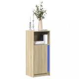 vidaXL Dulap cu LED, stejar sonoma, 42,5x34x100 cm, lemn prelucrat