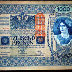 54 AUSTRIA UNGARIA 2X1000 KRONEN KORONA 1902 VF/XF SERII CONSECUTIVE 831-832