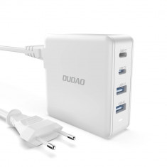 Încărcător de rețea GaN 100W 2x USB-C/2x USB A100EU - alb Dudao