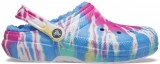 Saboti Crocs Classic Tie-Dye Lined Clog Multicolor - Powder Blue/Multi, 38, 39, 41 - 43