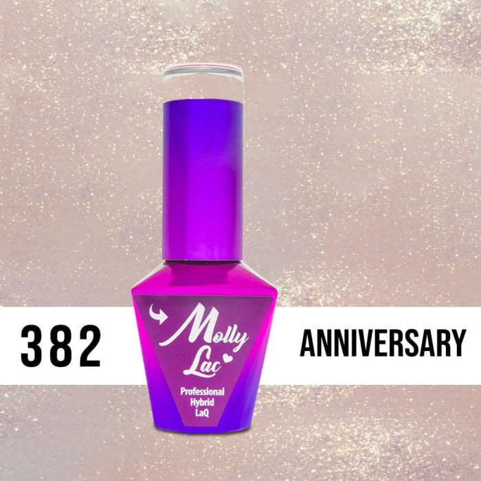 MOLLY LAC UV/LED gel nail polish Wedding Dream and Champagne - Anniversary 382, 10ml