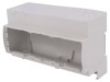 Carcasă șină DIN ITALTRONIC, 8 module, gri, ABS/Policarbonat, Dimensiuni 142.3x90.5x62mm