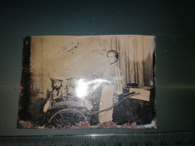 FEROTIPIE - FOTOGRAFIE VECHE PE TABLA 1901 / ROMANEASCA foto