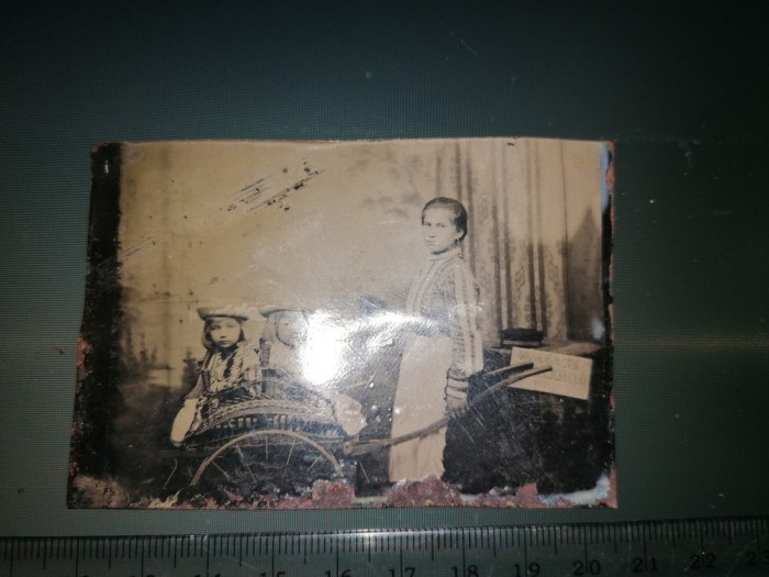 FEROTIPIE - FOTOGRAFIE VECHE PE TABLA 1901 / ROMANEASCA