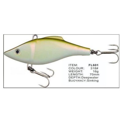 Vobler FL FL601 Sinking 70mm 16.0g Depth Deepwater Colour 318 foto