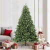 Brad de Crăciun artificial cu 300 LED Verde 210 cm PE și PVC