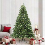 Cumpara ieftin Brad de Crăciun artificial cu 300 LED Verde 210 cm PE și PVC