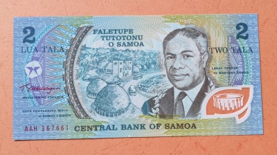 2 Tala - Bancnota Samoa - two tala - piesa SUPERBA - UNC foto