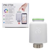 Cap termostatic inteligent PNI CT24 pentru calorifer, aplicatie de mobil Tuya Smart