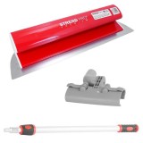 Cumpara ieftin Set gletiera profesionala, inox, 100 cm x 0.3 mm, suport, maner prelungitor, Strend Pro