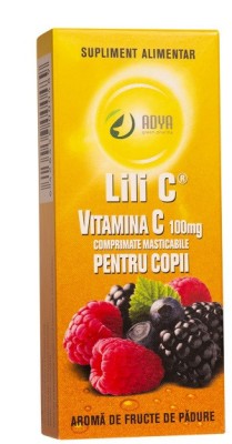 VITAMINA C FR.PADURE COPII 100MG 30CPR foto