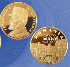 Romania 50 bani 2019 Regele Ferdinand - Lot 5 bucati - din fisic BNR foto