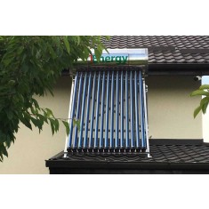 Kit Panou solar apa calda INOX presurizat 1ENERGY, 150 litri, 15 tuburi heat-pipe