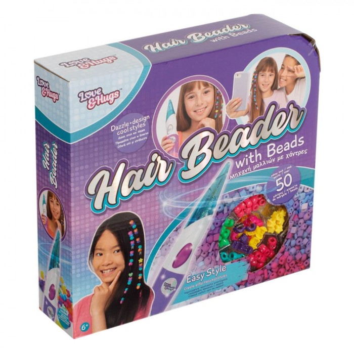 Set Aparat pentru Coafuri, Love &amp; Hugs, Multicolor, Mărgele Incluse