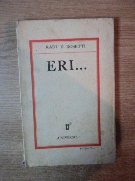 ERI de RADU D. ROSETTI , 1931